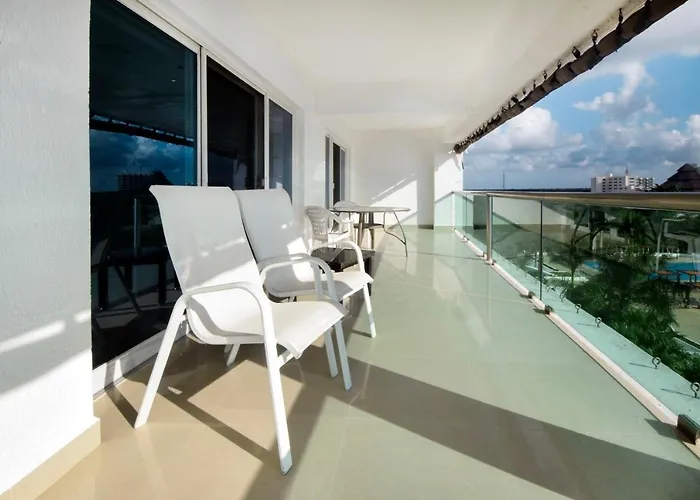 Stunning 6th Floor Luxury Large Wraparound Terrace Palmar 6a Cozumel
